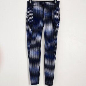 Adidas x IVY PARK Womens Striped Active Leggings Yoga Workout Nylon Stretch MED